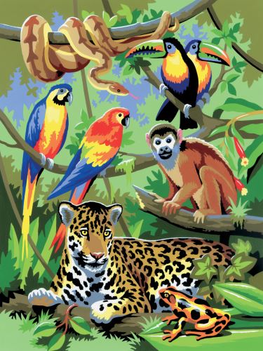 Malování podle čísel 22x30 cm- Džungle