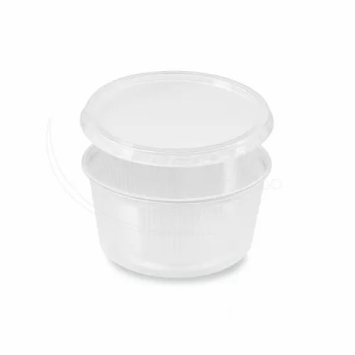 Miska (PP) kulatá průhledná 250 ml + víčko, 5 x 50 sad