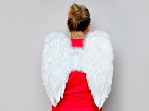 Andělská křídla z peří 50x50cm