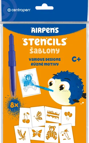 Šablony k foukacím fixům Centropen SET C+ (mix motivů)