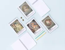 Spirálový blok Alfons Mucha - Laurel, linkovaný (2)