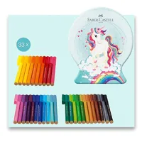 Dětské Fixy Faber-Castell Connector Unicorn sněhová koule, 33 ks (2)