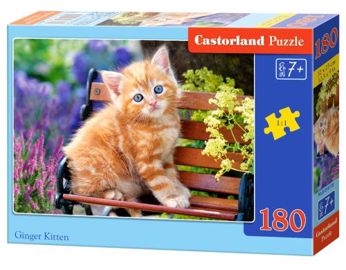 Puzzle Castorland 180 dílků - Kočka na lavičce