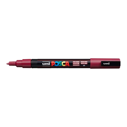 Dekorační popisovač Posca PC-3M, bordó (60), 0,9-1,3 mm
