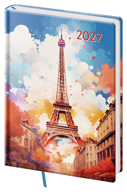 Levně Týdenní diář 2027 Helma A5 Vario Lyra Paris