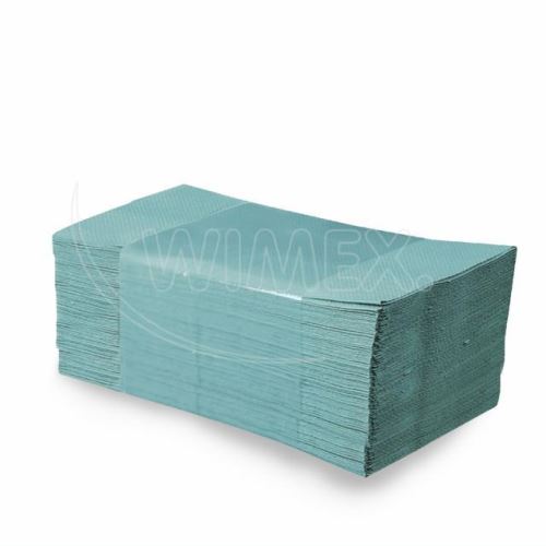 Papírové ručníky skládané Z-Z, 25 x 23 cm, zelené, 5000 ks