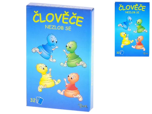 Karty Člověče nezlob se 6,5x1,5x10,5cm 32ks v krabičce