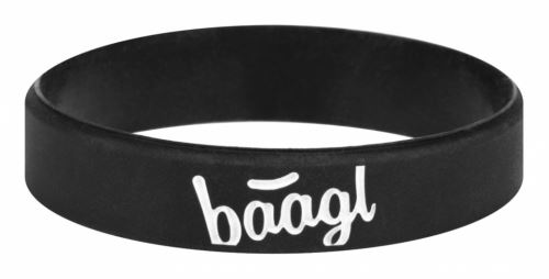 Silikonový náramek BAAGL svítící - Logo černý