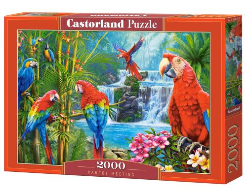 Puzzle Castorland 2000 dílků - Sraz papoušků
