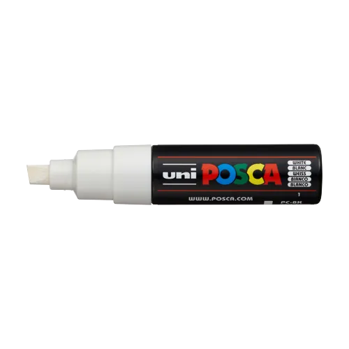 Dekorační popisovač Posca PC-8K, bílá (1), 8 mm