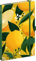 Planbook diář-notes 2027 Notique Citróny, 13 x 21 cm