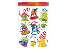 Okenní fólie s glitry MFP Paper 20 × 30 cm - Barevné vánoční motivy mix 2 (2)