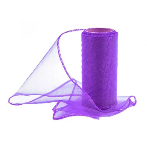 Organza 12cm/10y tm.fialová 082