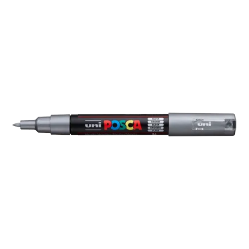 Dekorační popisovač Posca PC-1M, 0,7 - 1 mm, stříbrná (26)