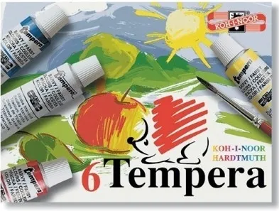 Temperové barvy 6 barev 16ml Koh-i-noor