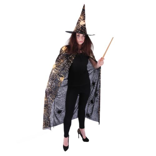Plášť čarodějnický s kloboukem pro dospělé 2