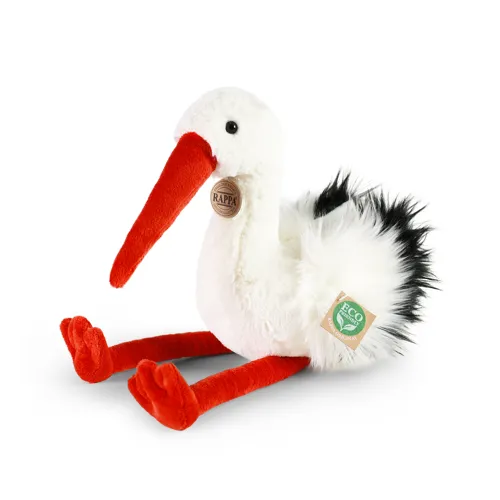 Plyšový pták čáp 39 cm ECO-FRIENDLY