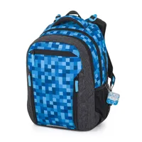 Studentský batohový set Bagmaster PORTO 26 B MODRÉ KOSTIČKY (batoh,pouzdro) (8)