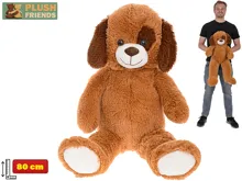 Plyšový pes Plush Friends 80 cm - tmavě hnědý