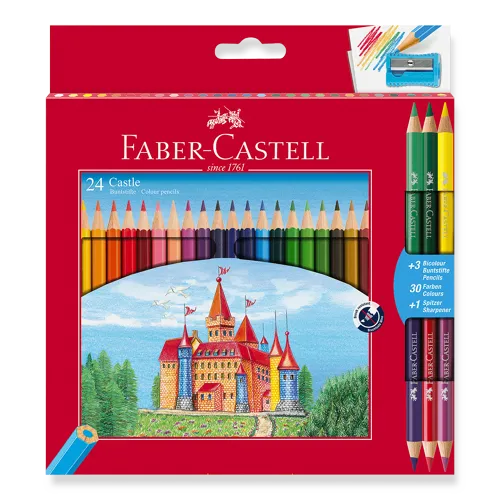 Pastelky Faber-Castell, 24+6 barev
