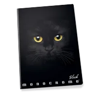 Školní sešit Pigna Monocromo Black - A5, linkovaný, 40 listů, mix motivů Školní sešit Pigna Monocromo Black - A5, linkovaný, 40 listů, mix motivů