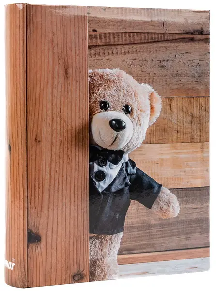 Levně Fotoalbum zasunovací B-46200SB Teddy 1 modré, 10x15/200F, popisové pole