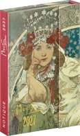 Týdenní diář 2027 Notique magnetický Alfons Mucha 11 x 16 cm