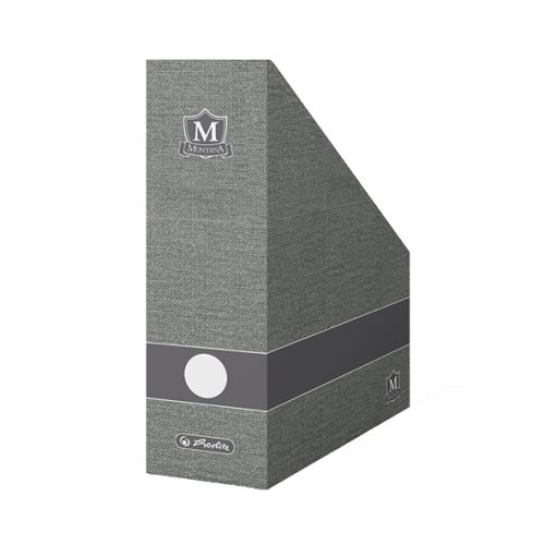 Archivační box Herlitz Montana kartonový skosený A4/11 cm - šedý