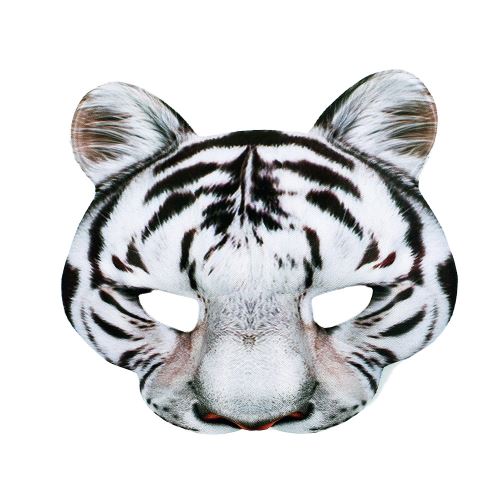 Maska tygr bílý