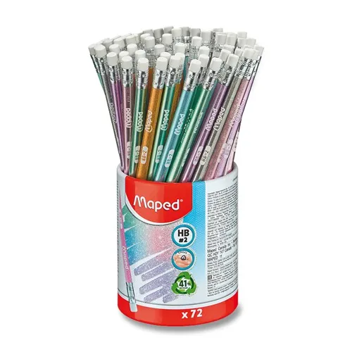 Grafitová tužka s pryží Maped Color'Peps Glitter - tvrdost HB