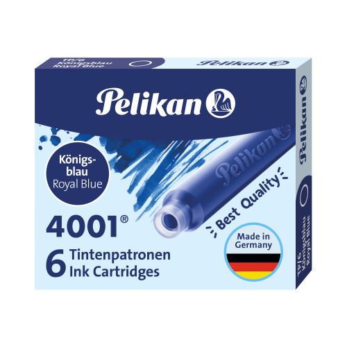 Inkoustové bombičky Pelikan 4001 TP/6 - královská modrá