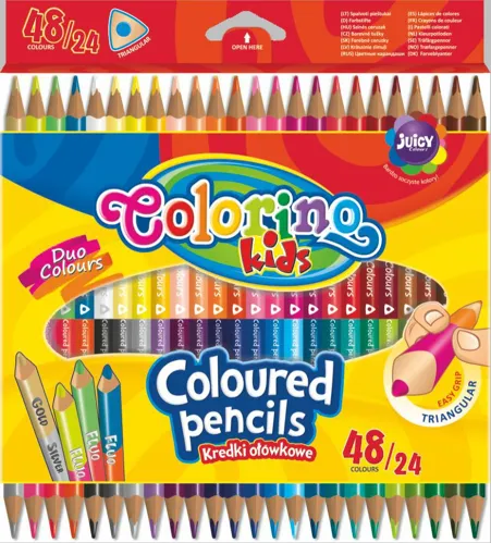 Pastelky Colorino trojhranné oboustranné - 24/48 barev