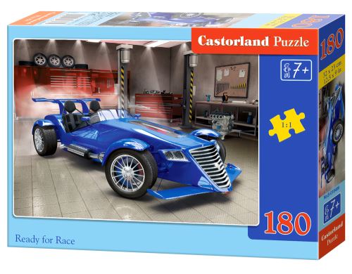 Puzzle Castorland 180 dílků - Připraven na závod - modrá formule