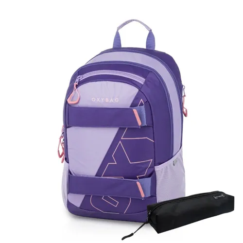 Studentský batoh OXY SPORT Half Violet + etue