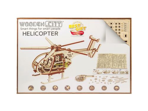 3D Dřevěné puzzle - Helikoptéra