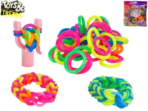Toys&Trends sada pro pletení náramků z mega gumiček, 72 ks