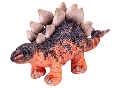 Plyšový stegosaurus stojící 36 cm - oranžový