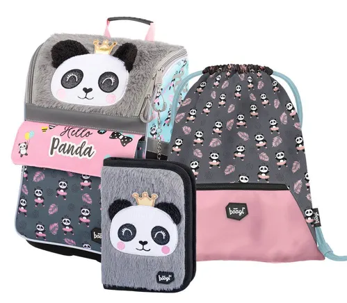 Školní aktovkový set 3-dílný Baagl Zippy Panda