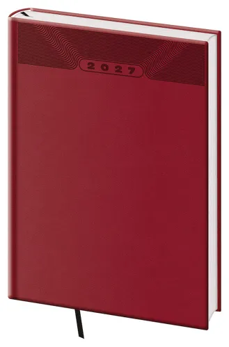Denní diář 2027 Helma A5 Print Classic anglická červená