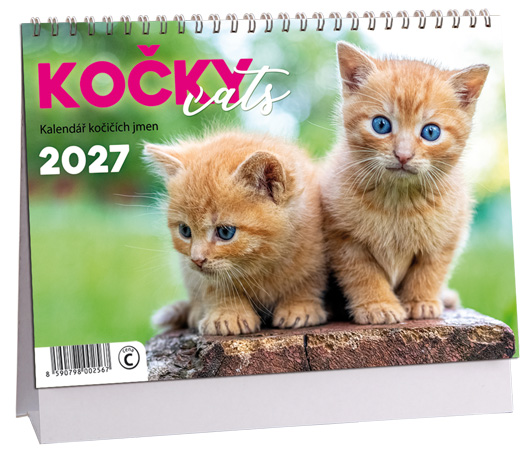 Levně Stolní kalendář 2027 Aria Kočky