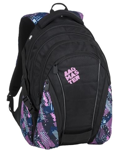 Bagmaster studentský batoh BAG 9 A Pink/Petrol/Black, 3 roky záruka