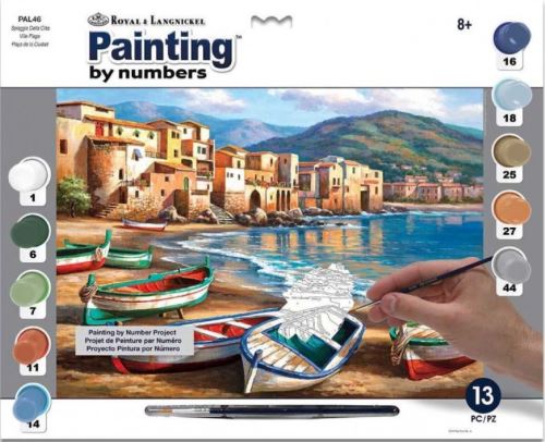Malování podle čísel 30x40 cm- Pobřežní pláž