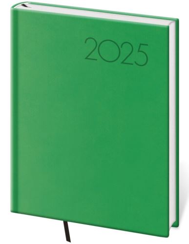 Denní diář 2025 Helma B6 - Print Pop světle zelený