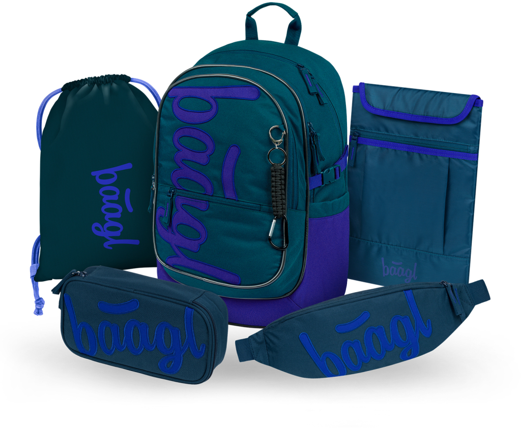 Levně Školní batohový set 5dílný BAAGL Core Logo modrý