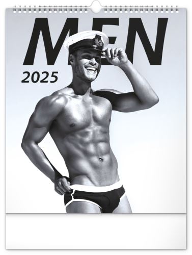 Nástěnný kalendář 2025 Presco Group - Men, 30 × 34 cm