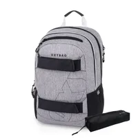 Studentský batoh OXY SPORT Grey Melange + etue