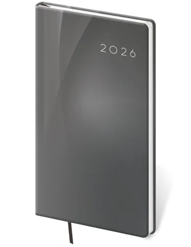 Týdenní diář 2026 Helma kapesní - Vario Grey design
