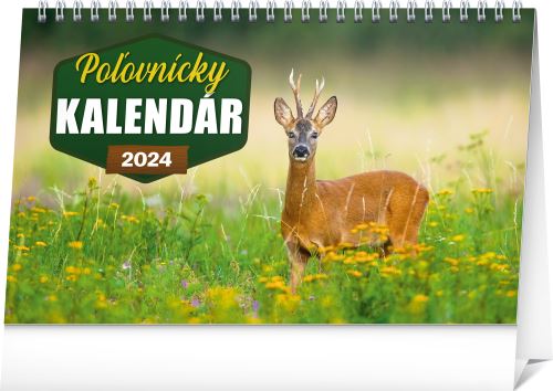 Stolový kalendár Presco Group - Poľovnícky 2024, 23,1 × 14,5 cm
