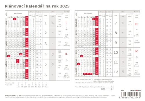 Plánovací karta 2025 Helma