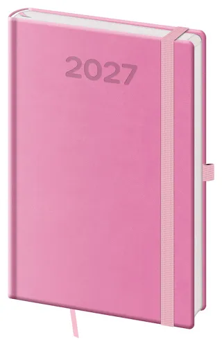 Týdenní diář 2027 Helma A5 Print Pop růžový